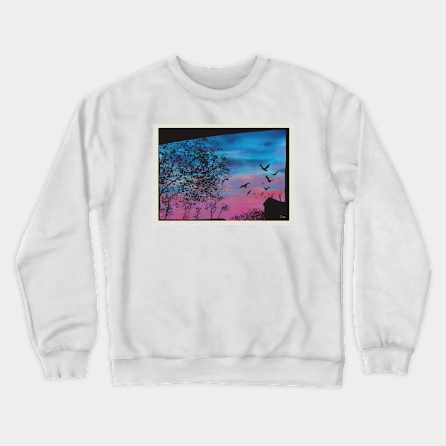 The view from the window, artwork by Annalisa Amato Crewneck Sweatshirt by annalisaamato